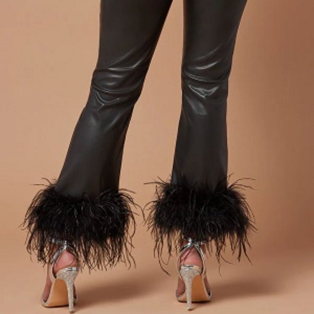 Chic City Girl Faux Leather Pant - Black